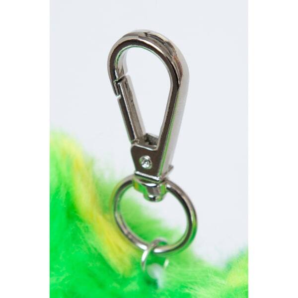 Hype Rainbow Heart Pom Pom Keyring