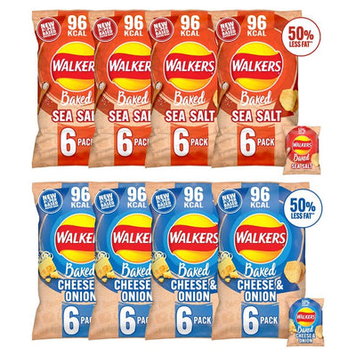 Chips Walkers cuites au four assorties 8 x 6 x 22 g