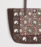 Valentino Garavani mini suede embroidered shoulder bag, UK version