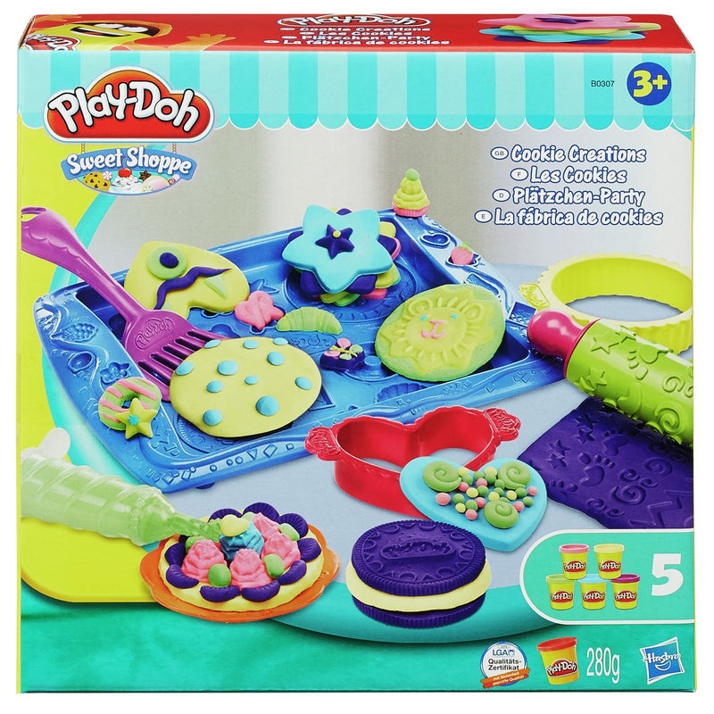 Play-Doh Sweet Shoppe Cookie Creations baking set with 5 tubs, imported from the UK