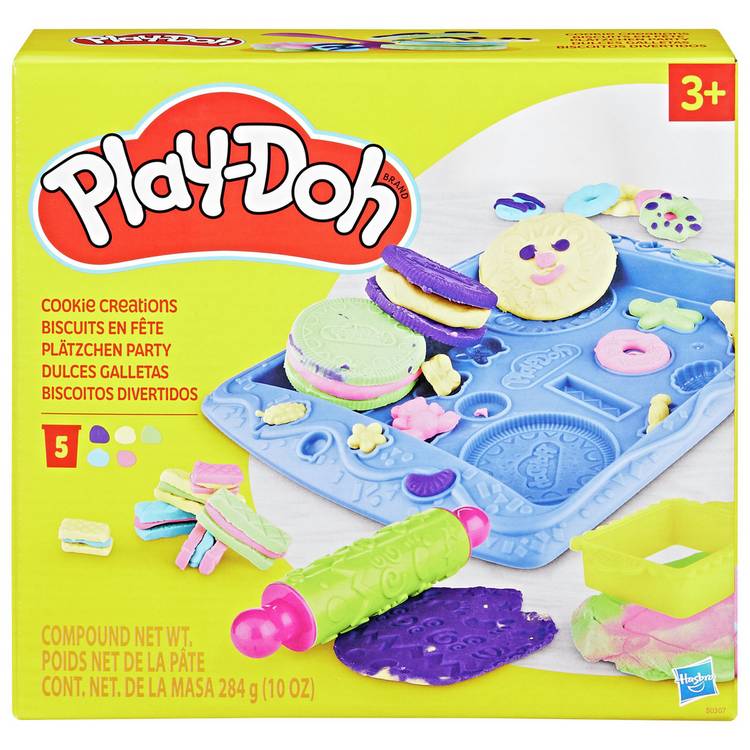 Play-Doh Sweet Shoppe Cookie Creations baking set with 5 tubs, imported from the UK