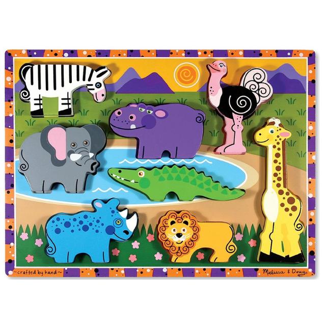 Melissa & Doug Safari Chunky Puzzle GOODS M&S   