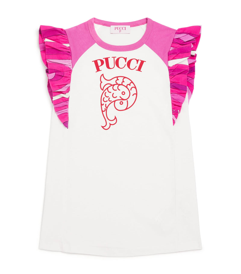 PUCCI Junior Cotton Logo T-Shirt for ages 4-14, imported from the UK