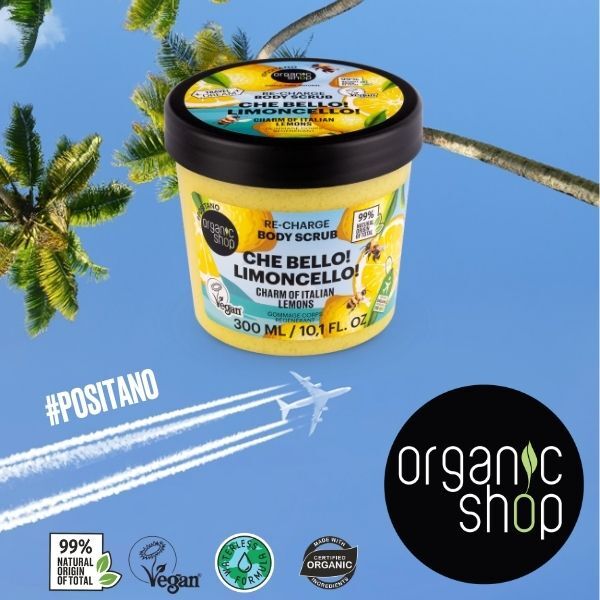 Organic Shop CheBello Limoncello ReCharge body scrub 300ml, imported from the UK