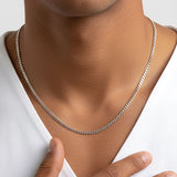 MUCHV thin curb chain necklace in gold or silver (British brand)