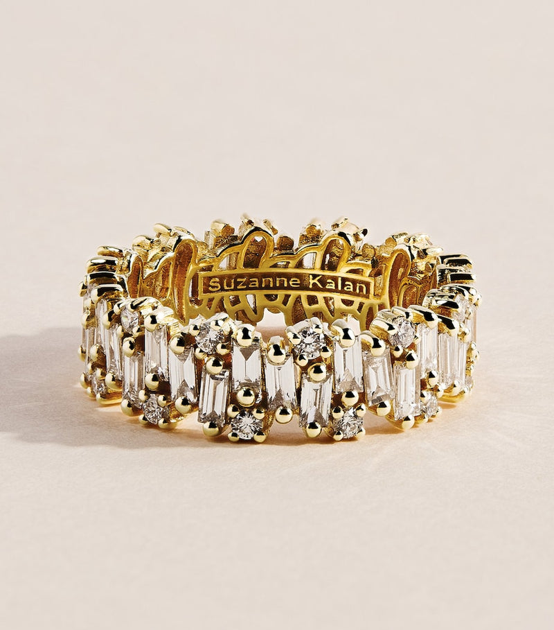 Suzanne Kalan yellow gold diamond ring - imported from the UK