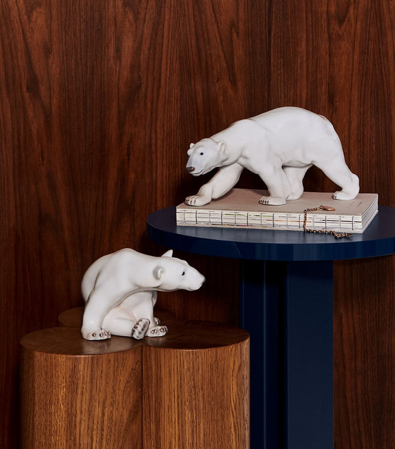 Royal Copenhagen porcelain polar bear figurine 12cm, imported from the UK