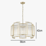 Impex gold 5-light chandelier 56cm (British brand)