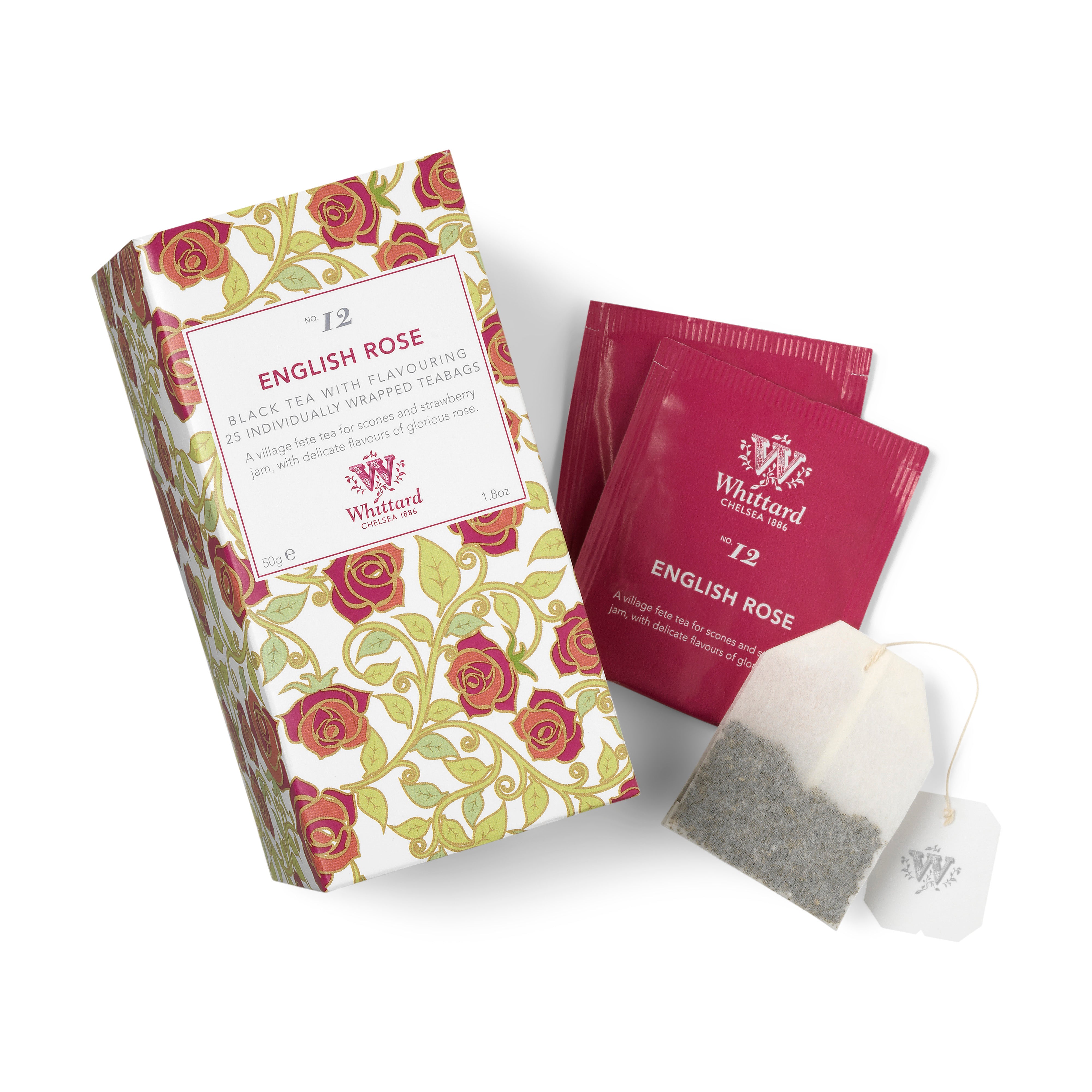 Tea Discoveries English Rose black tea 25 teabags 50g (British brand)