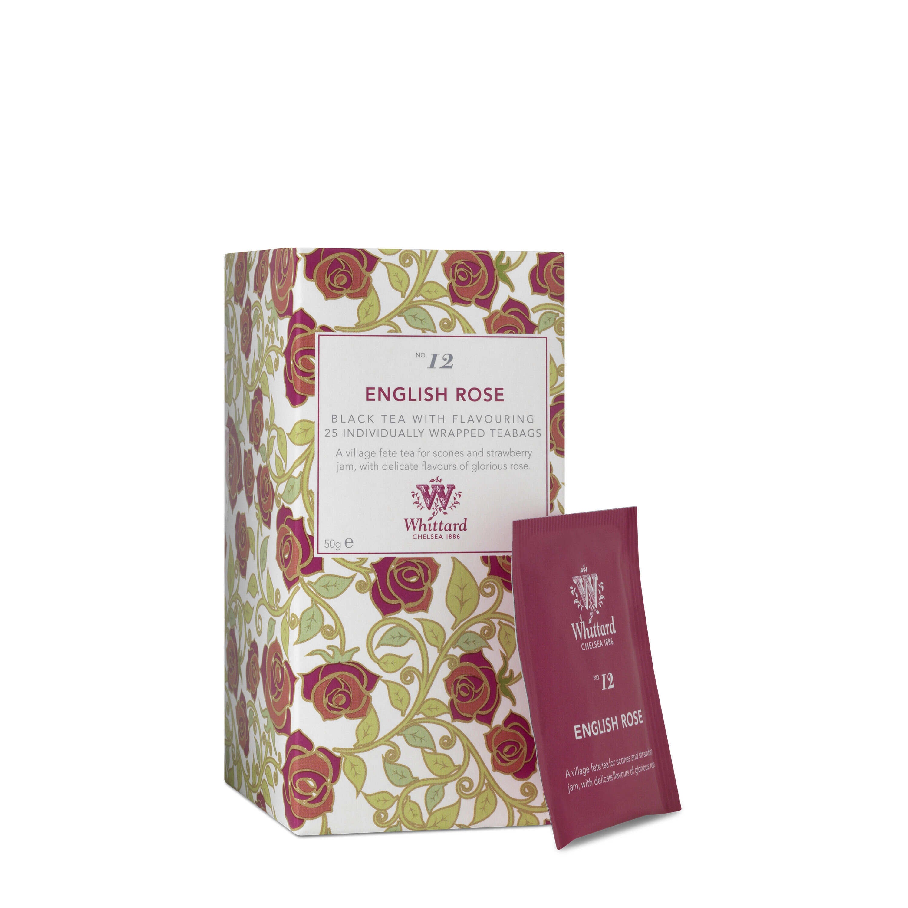 Tea Discoveries English Rose black tea 25 teabags 50g (British brand)