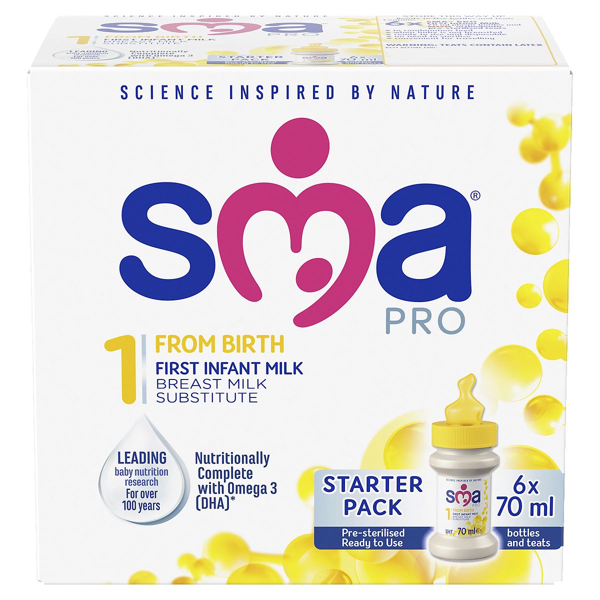 SMA® Pro First Infant Milk From Birth 6 X 70ml Starter Pack GOODS Boots   