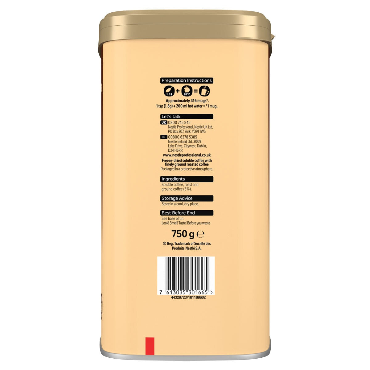 Nescafé Gold Blend instant kaffegranulat 750 g, importeret fra Storbritannien