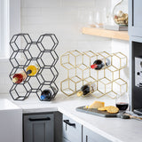 Evergreen iron wine rack 11 bottle honeycomb (British brand)
