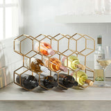 Evergreen iron wine rack 11 bottle honeycomb (British brand)