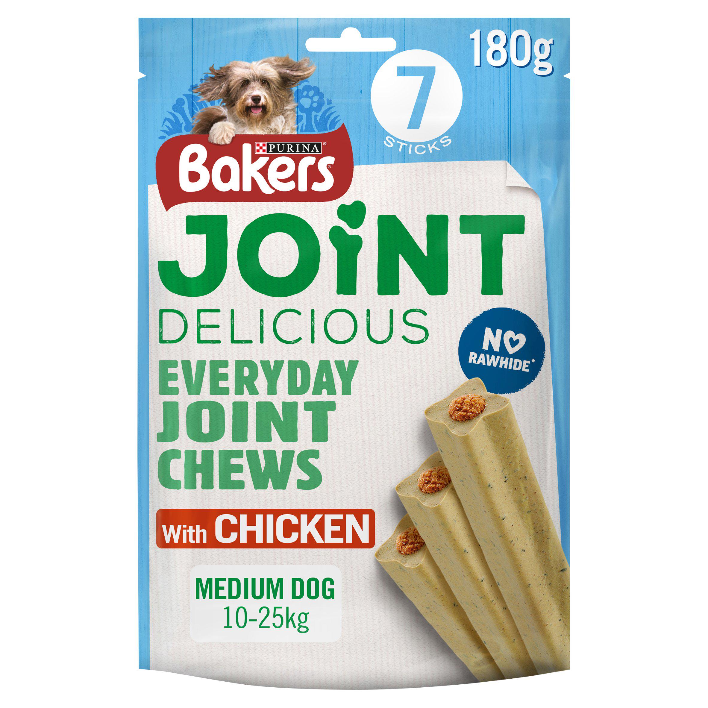 Bakers Joint Delicious Medium Dog Treats Chicken 180g Dog chews Sainsburys   