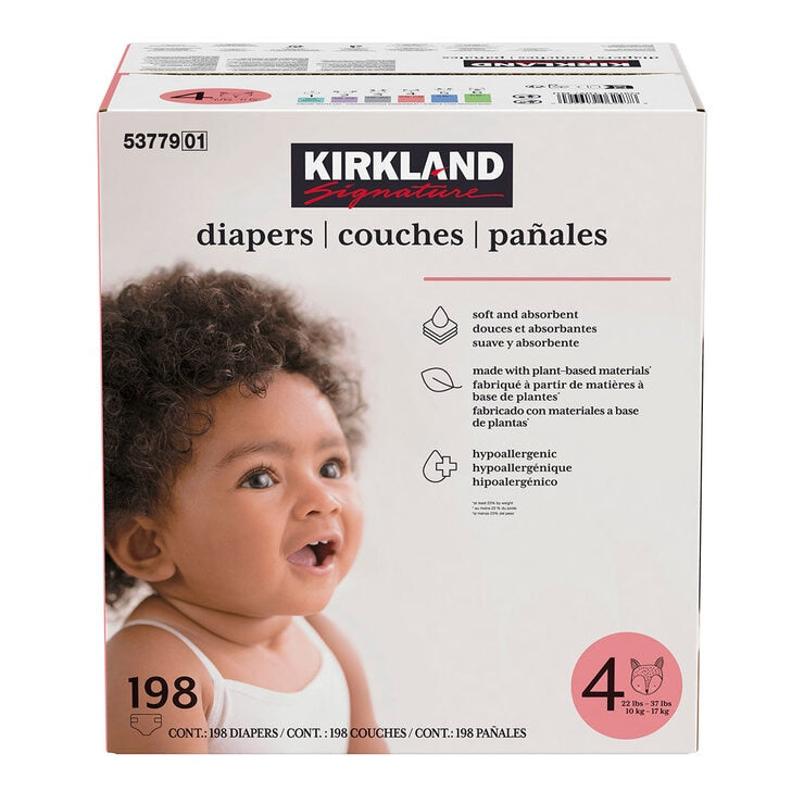 Kirkland Signature Nappies Size 4 198 Pack
