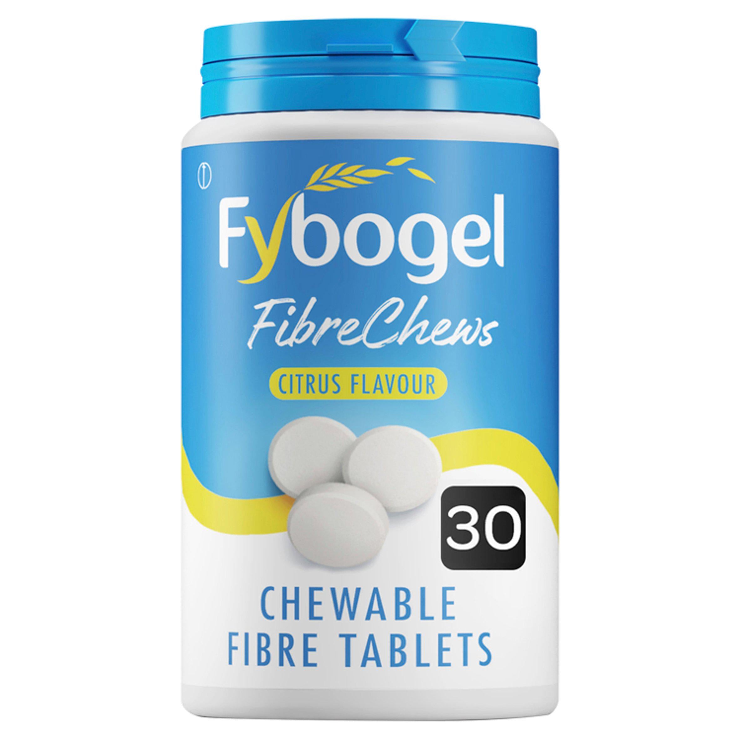 Fybogel Fibre Chews Citrus Flavour Tablets x30 stomach & bowel Sainsburys   