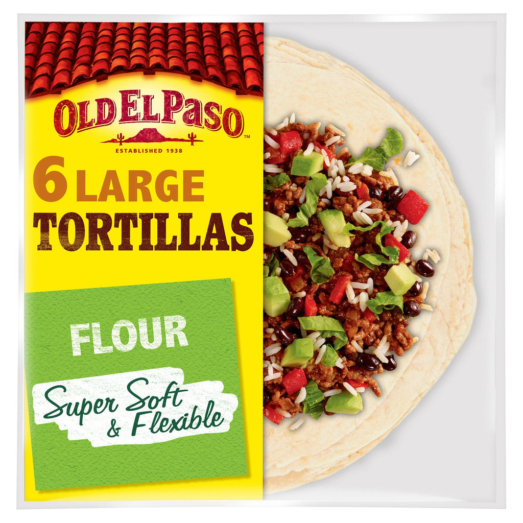 Old El Paso Large Soft Flour Tortilla Wraps x6 350g