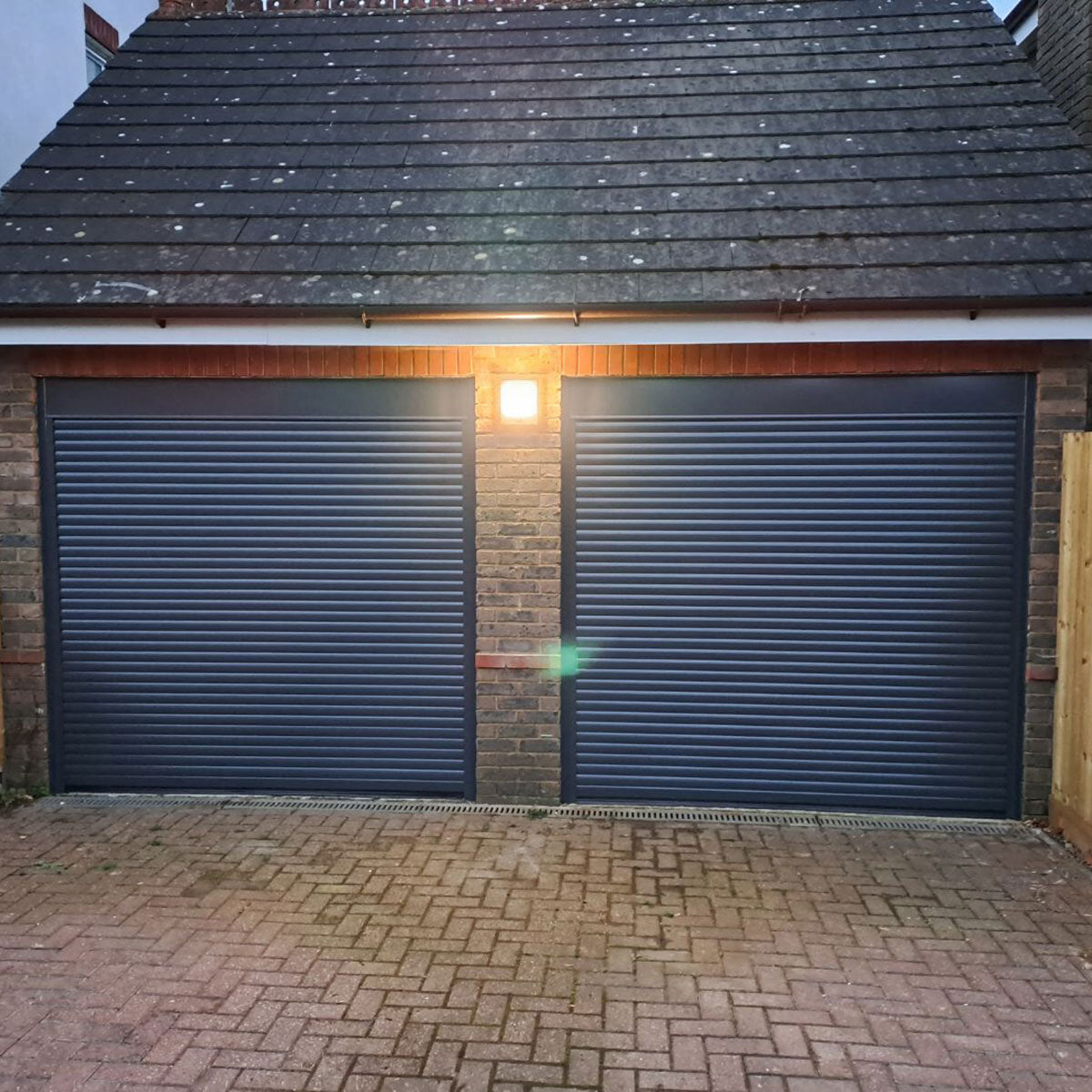 Cardale grey electric roller door 55mm - British product