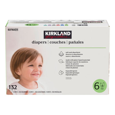Costco UK Kirkland Signature Diapers Size 6 132 Pack- Buy online at McGrocer