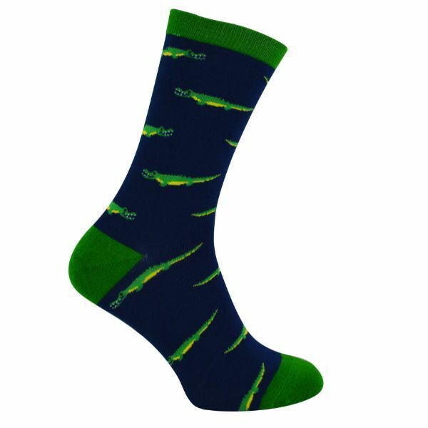 Mr Heron Mens Animal Design Bamboo Socks 6-11 UK GOODS Superdrug Crocodile (Navy)  