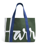Harrods medium cotton tote bag with logo print, UK version