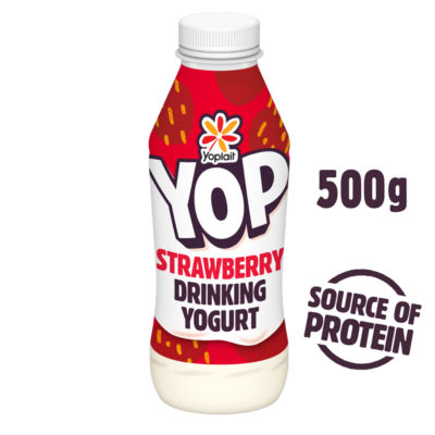 Yop strawberry drinking yoghurt 500g (British brand)