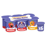 Petits Filous strawberry and apricot fromage frais 6 x 47g, imported from the UK