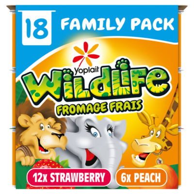 Wildlife Kids Strawberry & Peach Yoghurt Pots 18 x 45g