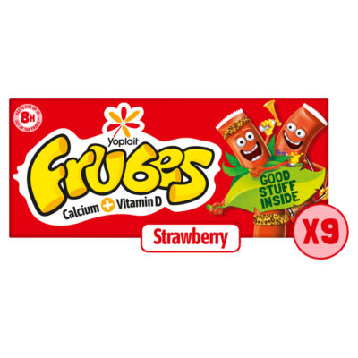 Frubes Strawberry Yoghurt Tubes 9 x 37g - British product