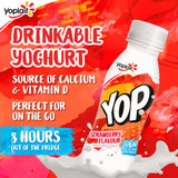 Yop Strawberry flavoured drinking yoghurt pack of 4 bottles (British brand)