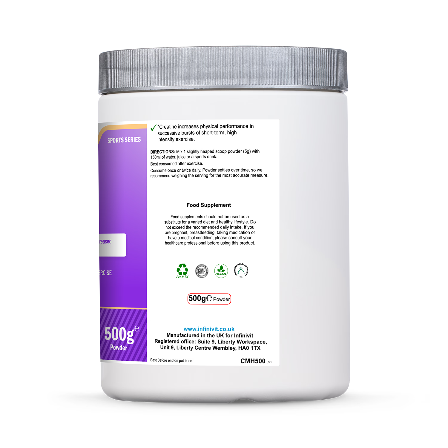 InfiniVit Blitz Creatine 500g (British brand)