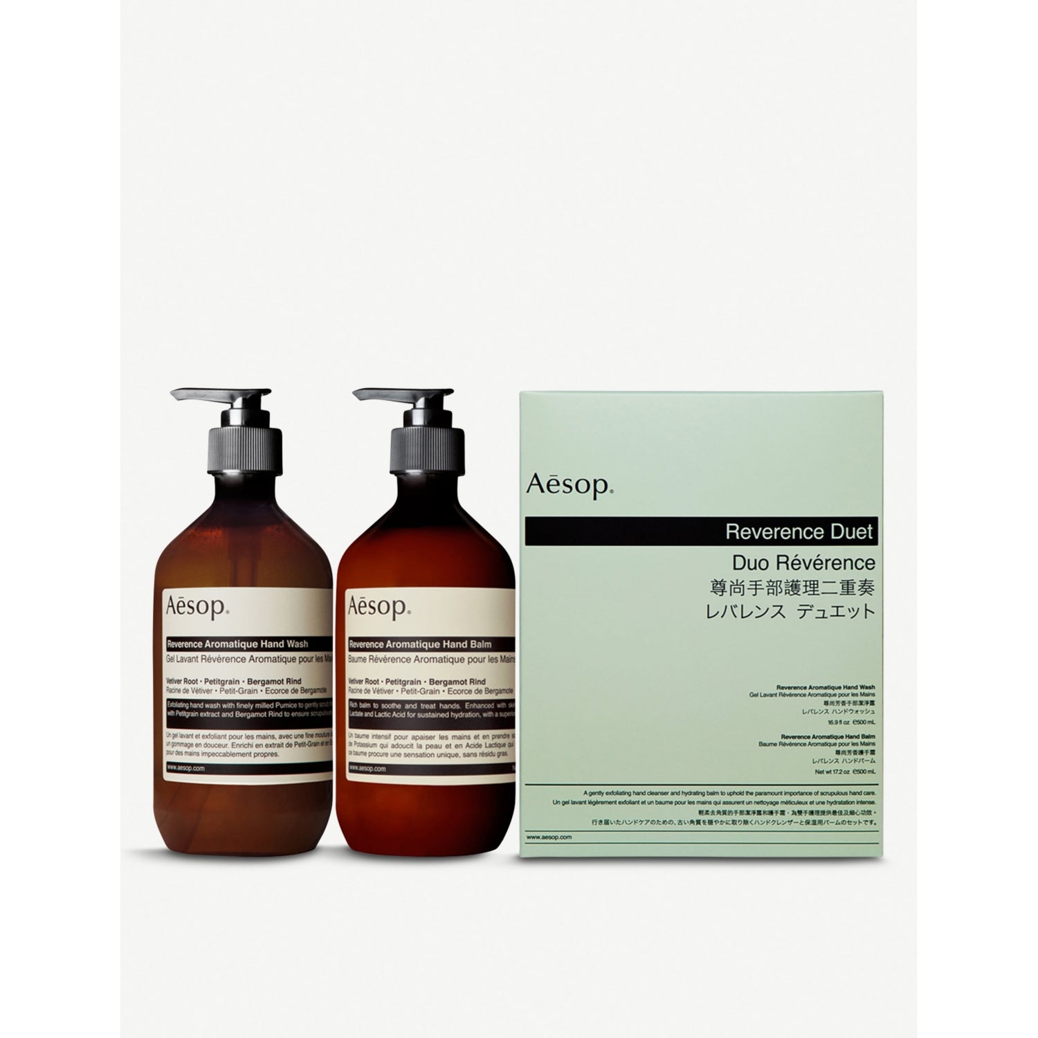 Aesop Reverence duet hand wash and balm 500ml each (British brand)