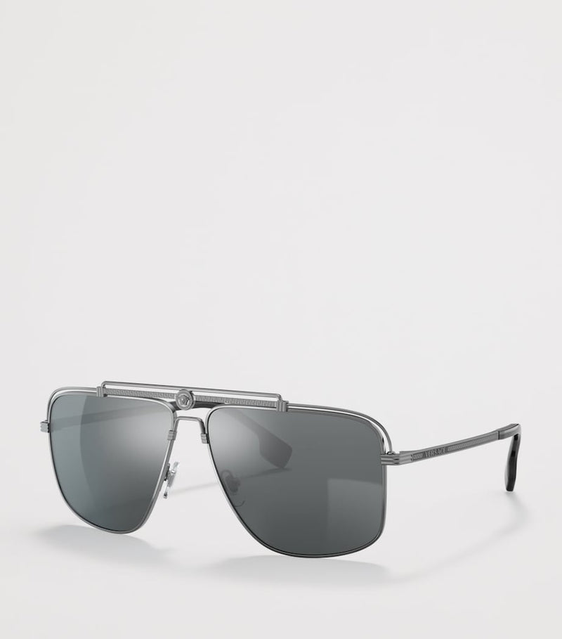 Versace metal aviator sunglasses with Medusa head, imported from the UK