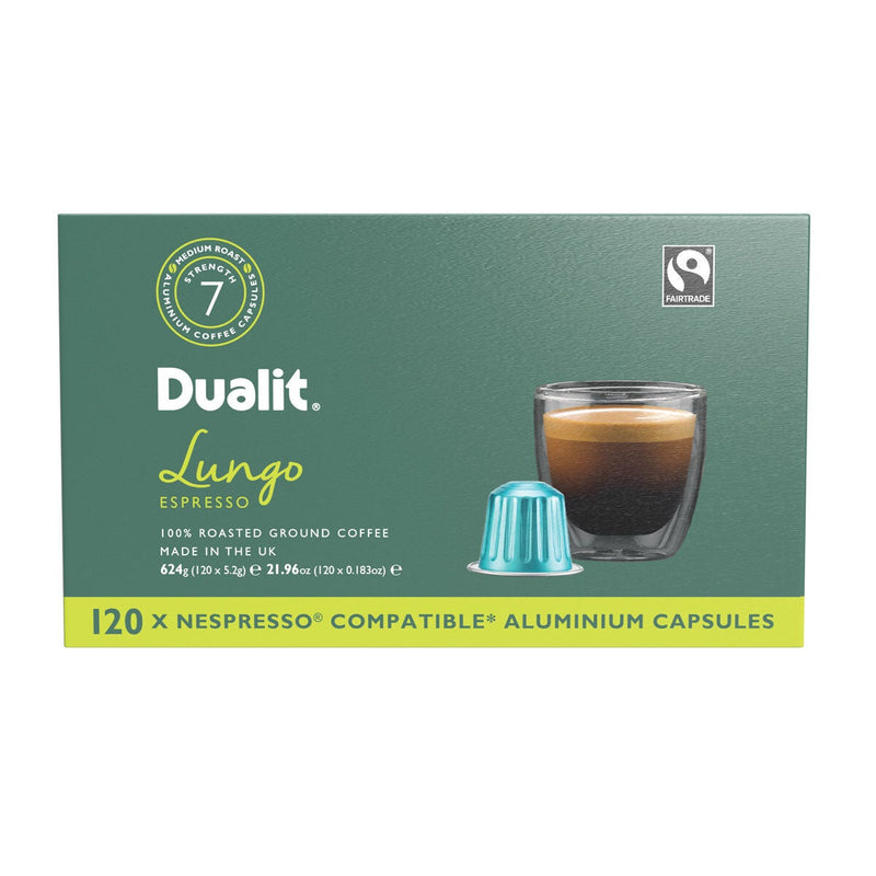Dualit Lungo coffee capsules 120 pack - British product