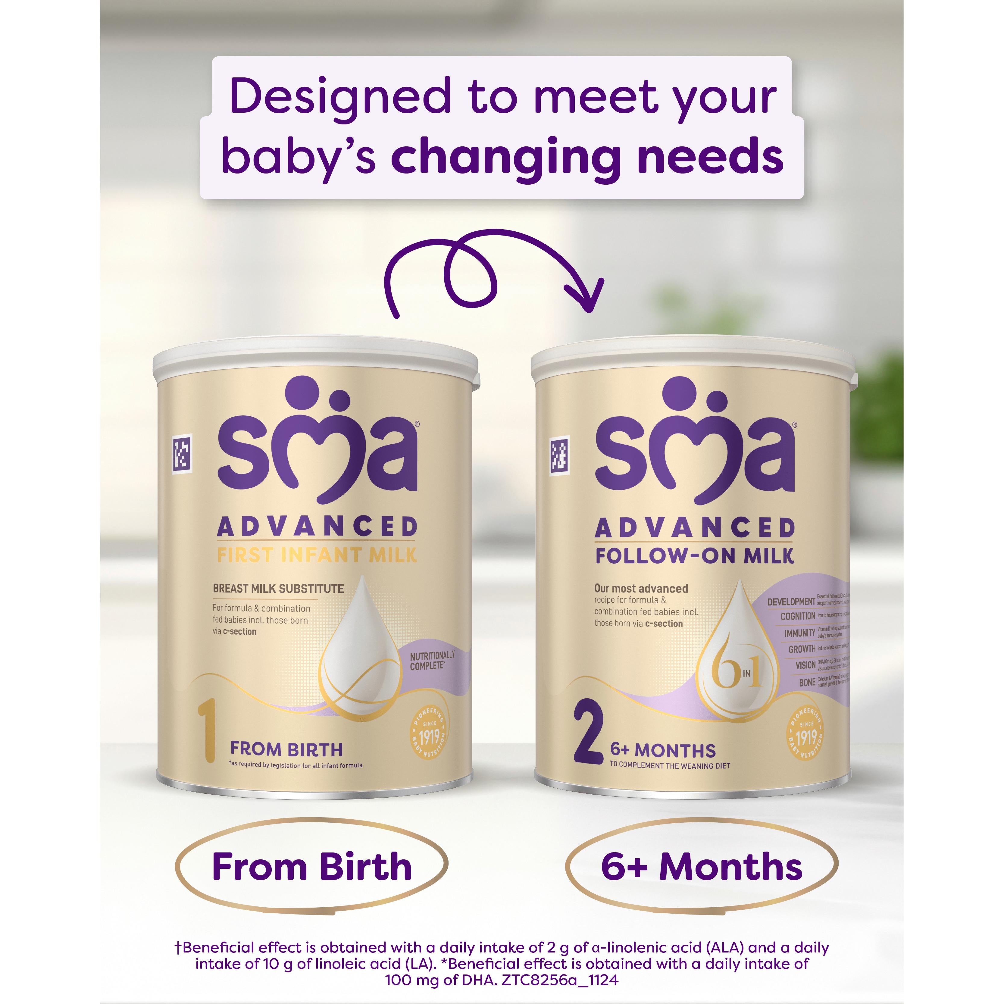 SMA Advanced First Infant Milk 800g (British brand)
