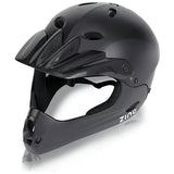 Zinc full face bike helmet for kids black (British brand)