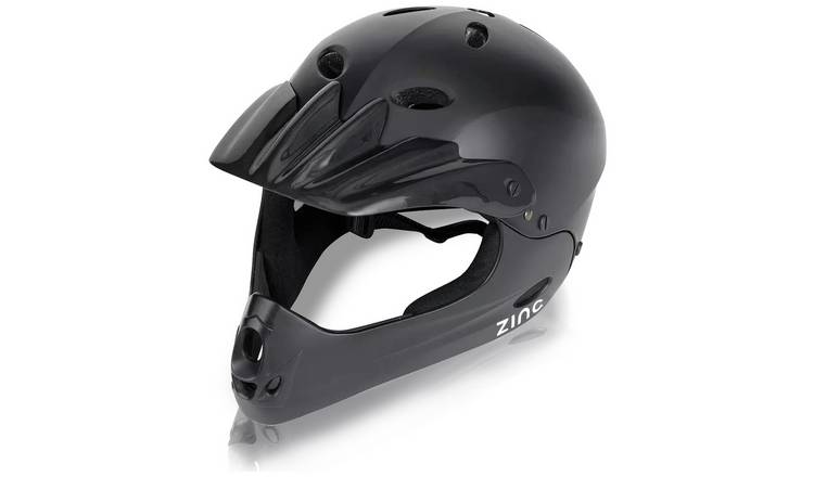 Zinc full face bike helmet for kids black (British brand)