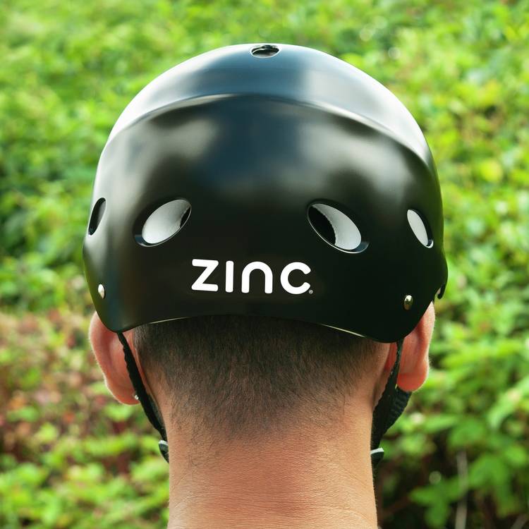 Zinc kids bike helmet black 54-58cm - British product