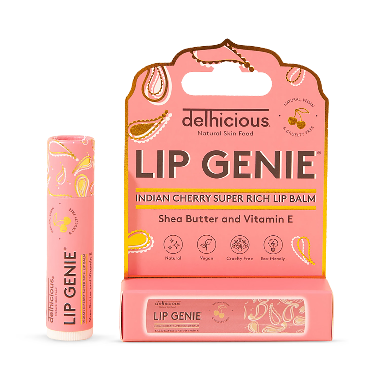 Delhicious Indian Cherry lip balm 4.25g (British brand)