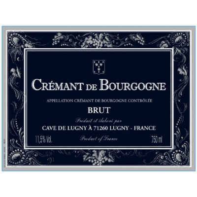 Cave de Lugny crémant de bourgogne brut 750ml - British product