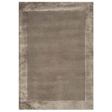 Asiatic taupe rug wool viscose blend handwoven, imported from the UK