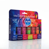 Skins travel lube multipack with fruity and specialty lubes, imported from the UK