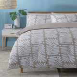 Habitat cotton bedding set single duvet cover brown foliage (British brand)
