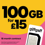 giffgaff 100GB SIM card, UK version