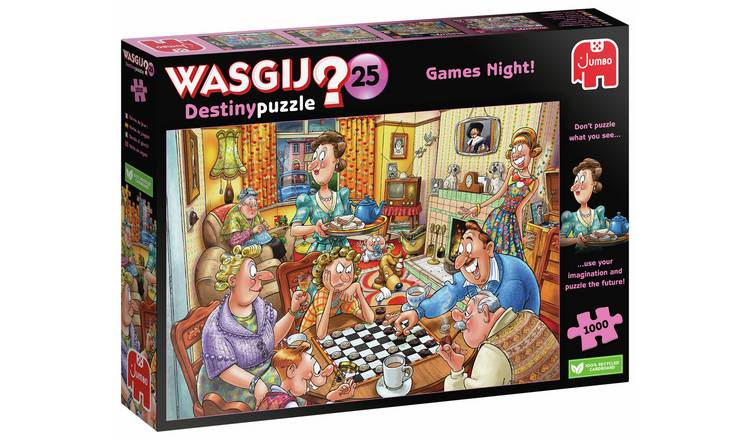 Wasgij Destiny 25 Games Night 1000 piece jigsaw puzzle, imported from the UK