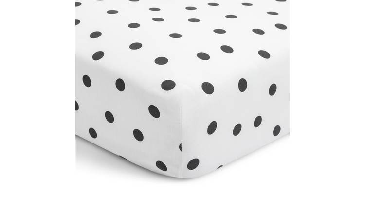 Argos Home mono spot printed fitted sheet single - British product