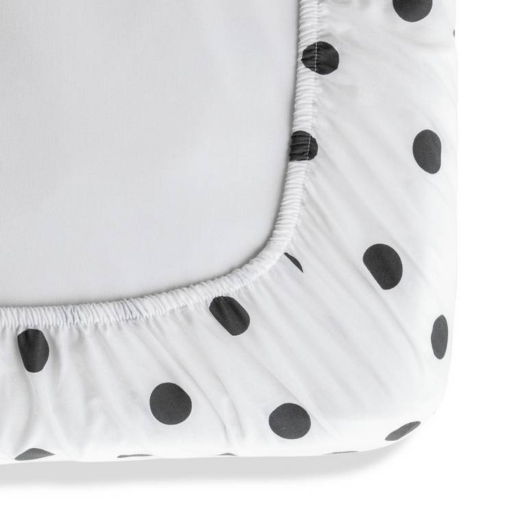 Argos Home mono spot printed fitted sheet single - British product