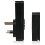 Byron black wireless plug-in doorbell 100m, UK version