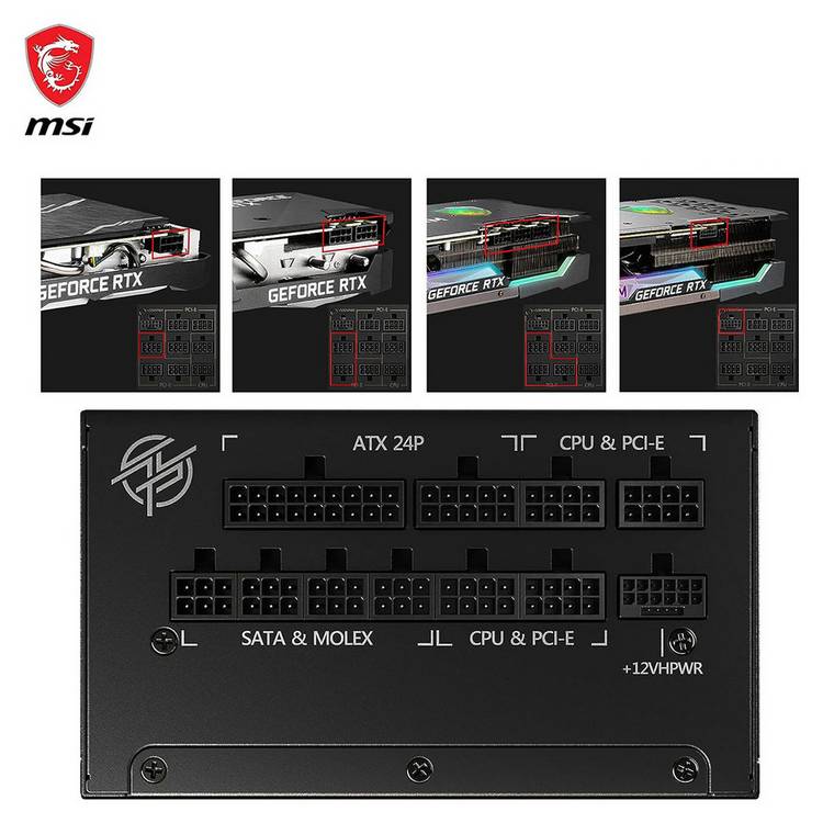 MSI MPG A850G PCIE5 power supply 850W, imported from the UK